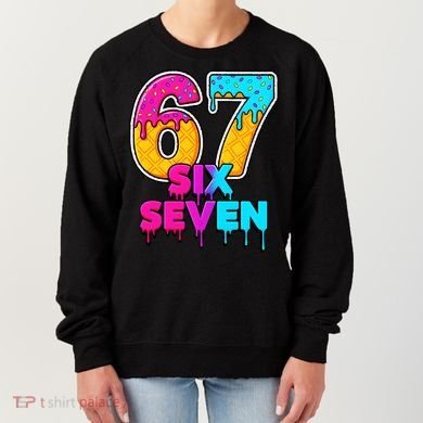 Six Seven Ice Cream Drip Gen Alpha Slang 6-7 Meme Women's Sweatshirt