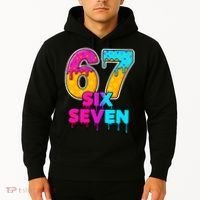 Six Seven Ice Cream Drip Gen Alpha Slang 6-7 Meme Hoodie thumb 2