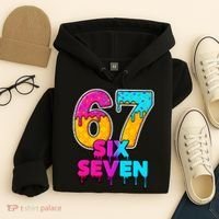 Six Seven Ice Cream Drip Gen Alpha Slang 6-7 Meme Hoodie thumb 4
