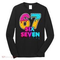 Six Seven Ice Cream Drip Gen Alpha Slang 6-7 Meme Long Sleeve Shirt thumb 0