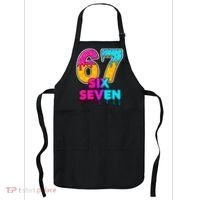 Six Seven Ice Cream Drip Gen Alpha Slang 6-7 Meme Apron thumb 0