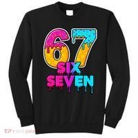 Six Seven Ice Cream Drip Gen Alpha Slang 6-7 Meme Sweatshirt thumb 0
