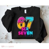 Six Seven Ice Cream Drip Gen Alpha Slang 6-7 Meme Sweatshirt thumb 2