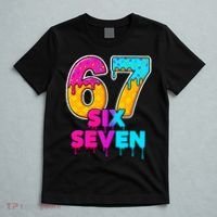 Six Seven Ice Cream Drip Gen Alpha Slang 6-7 Meme T-Shirt thumb 5