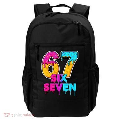 Six Seven Ice Cream Drip Gen Alpha Slang 6-7 Meme Backpack