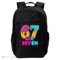 Six Seven Ice Cream Drip Gen Alpha Slang 6-7 Meme Backpack thumb 0