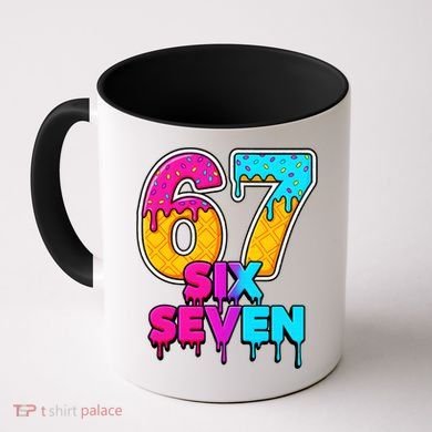 Six Seven Ice Cream Drip Gen Alpha Slang 6-7 Meme Coffee Mug