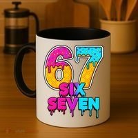 Six Seven Ice Cream Drip Gen Alpha Slang 6-7 Meme Coffee Mug thumb 4