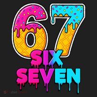 Six Seven Ice Cream Drip Gen Alpha Slang 6-7 Meme Beanie thumb 2