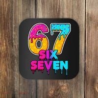 Six Seven Ice Cream Drip Gen Alpha Slang 6-7 Meme Coaster thumb 0