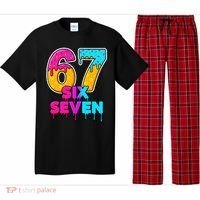 Six Seven Ice Cream Drip Gen Alpha Slang 6-7 Meme Pajama Set thumb 0