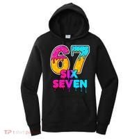 Six Seven Ice Cream Drip Gen Alpha Slang 6-7 Meme Women's Hoodie thumb 0