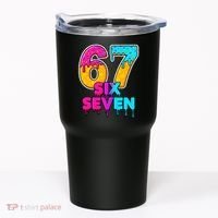 Six Seven Ice Cream Drip Gen Alpha Slang 6-7 Meme Tumbler thumb 0