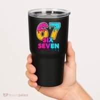 Six Seven Ice Cream Drip Gen Alpha Slang 6-7 Meme Tumbler thumb 2