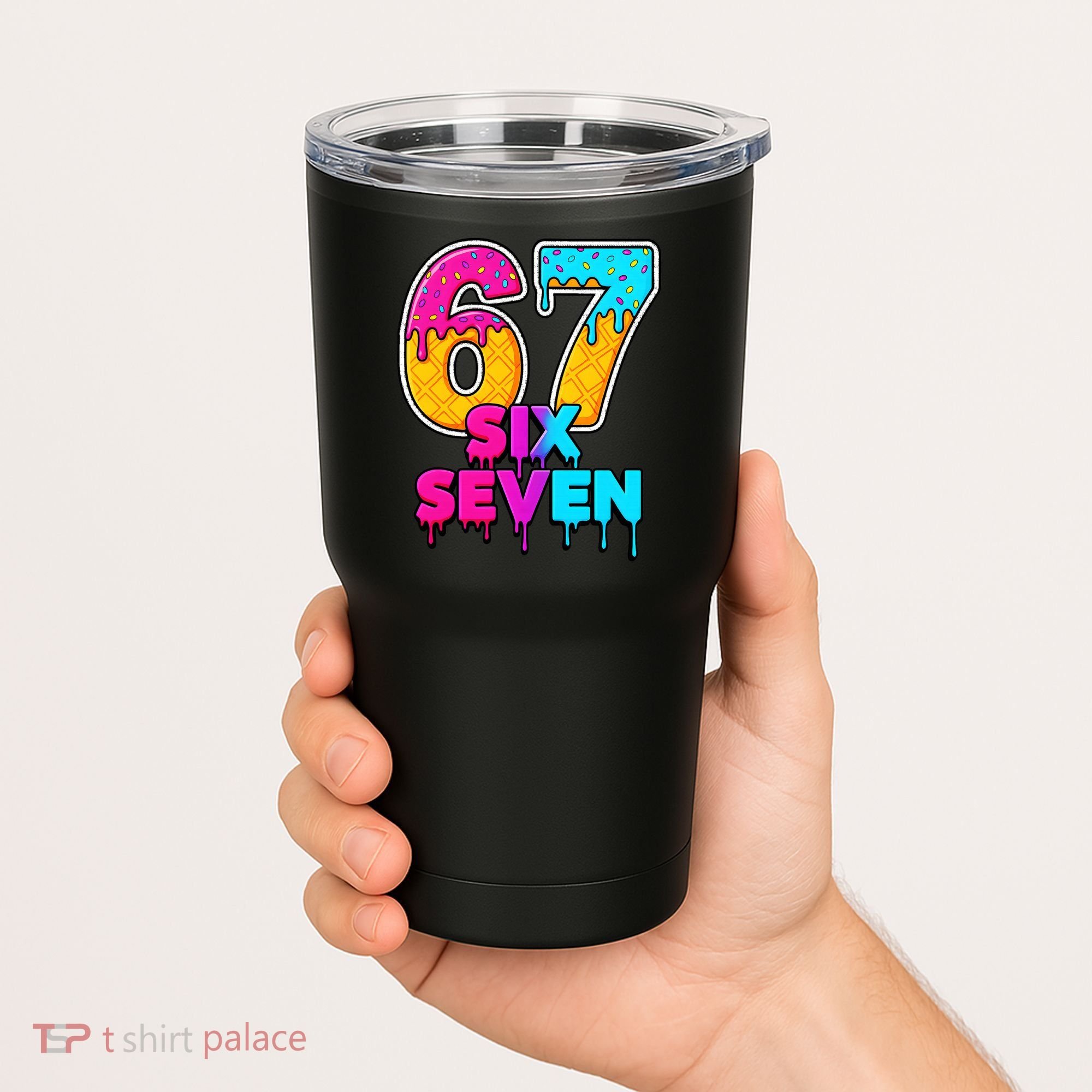 Six Seven Ice Cream Drip Gen Alpha Slang 6-7 Meme Tumbler