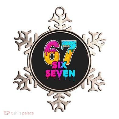 Six Seven Ice Cream Drip Gen Alpha Slang 6-7 Meme Ornament