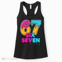 Six Seven Ice Cream Drip Gen Alpha Slang 6-7 Meme Women's Tank Top thumb 0