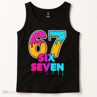 Six Seven Ice Cream Drip Gen Alpha Slang 6-7 Meme Tank Top thumb 2