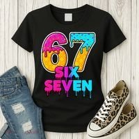 Six Seven Ice Cream Drip Gen Alpha Slang 6-7 Meme Women's T-Shirt thumb 3