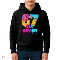 Six Seven Ice Cream Drip Gen Alpha Slang 6-7 Meme Kids Hoodie thumb 4