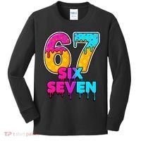 Six Seven Ice Cream Drip Gen Alpha Slang 6-7 Meme Kids Long Sleeve Shirt thumb 0