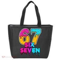 Six Seven Ice Cream Drip Gen Alpha Slang 6-7 Meme Tote Bag thumb 0