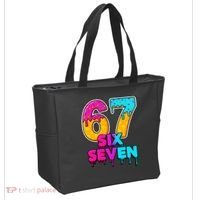 Six Seven Ice Cream Drip Gen Alpha Slang 6-7 Meme Tote Bag thumb 2