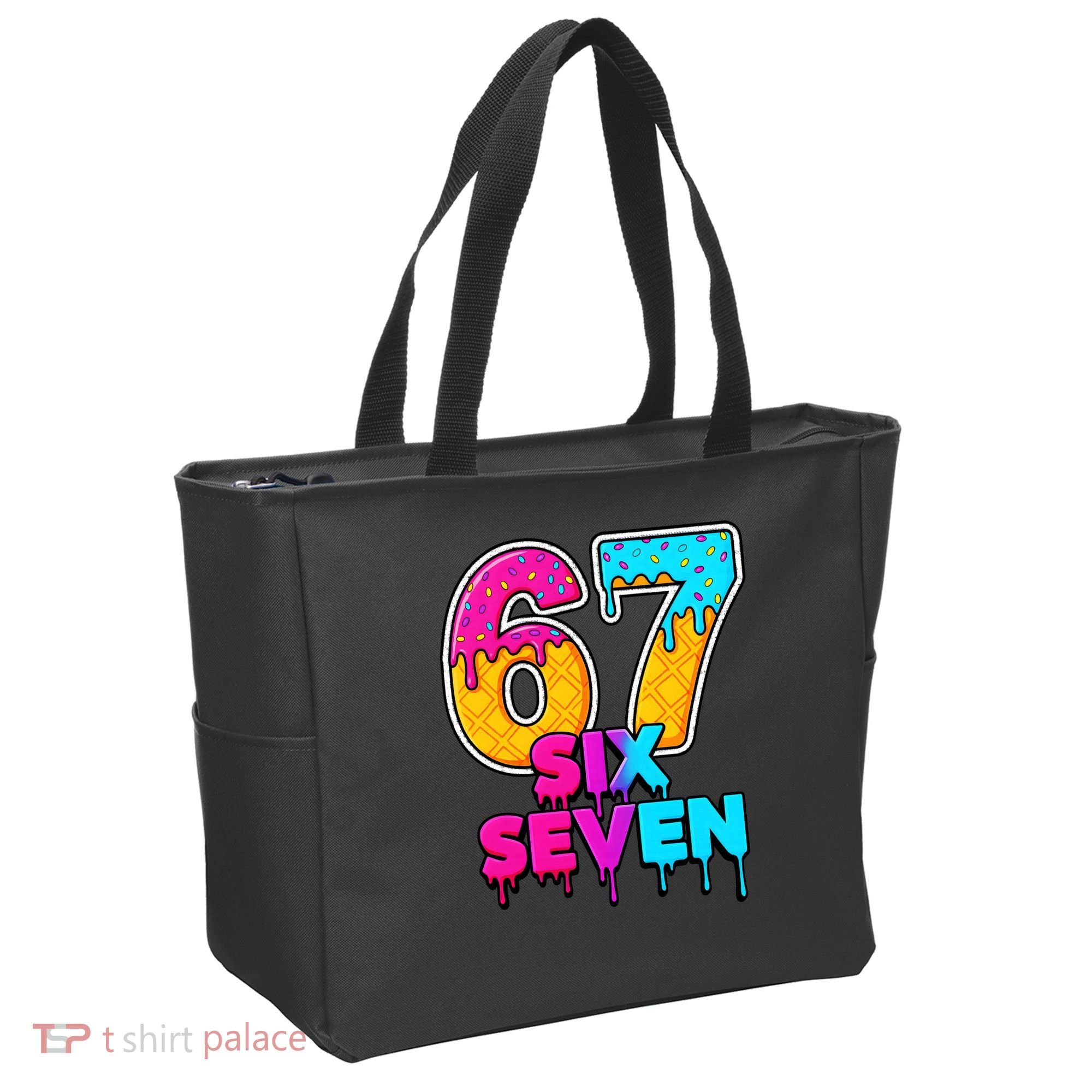 Six Seven Ice Cream Drip Gen Alpha Slang 6-7 Meme Tote Bag