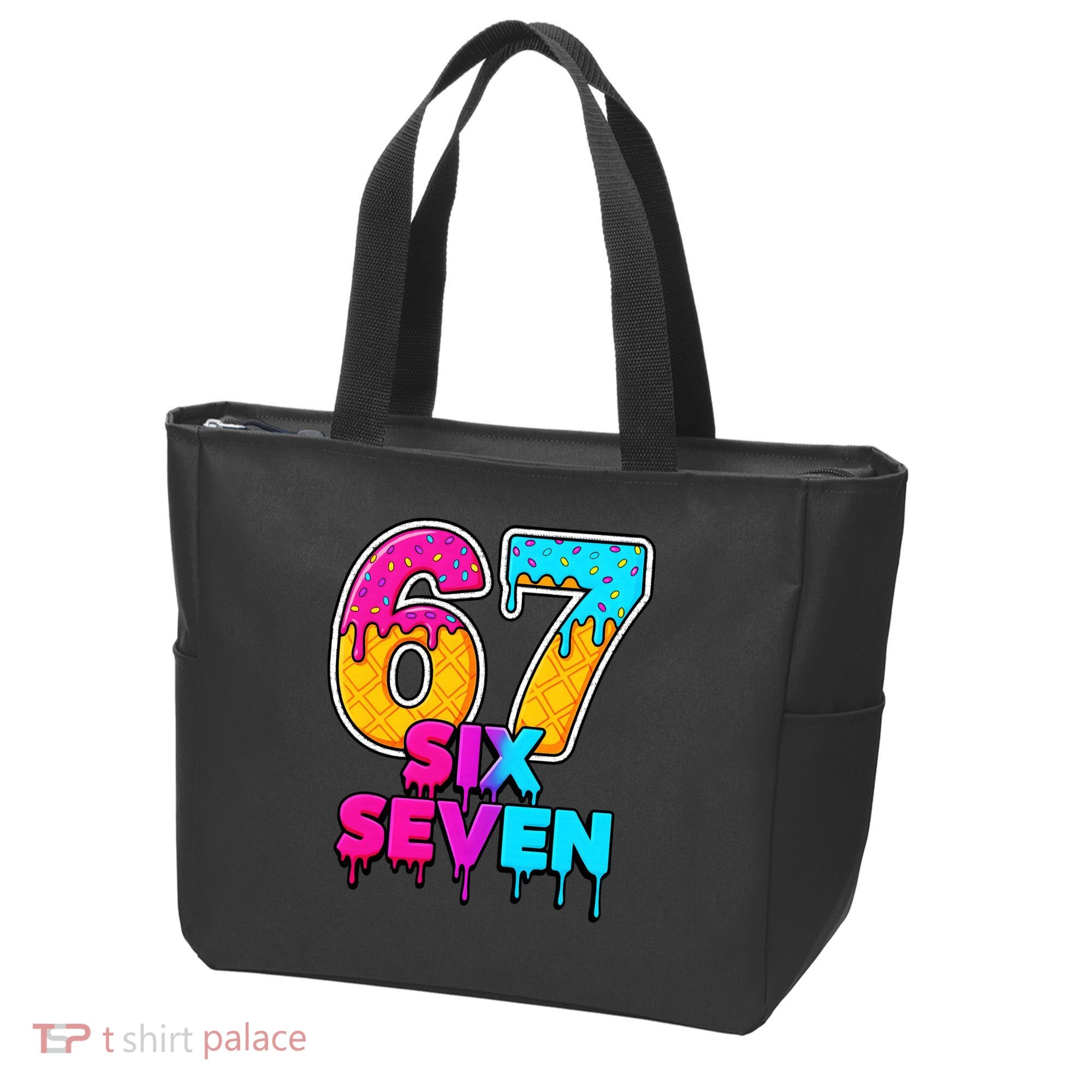 Six Seven Ice Cream Drip Gen Alpha Slang 6-7 Meme Tote Bag