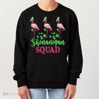 Shenanigan Squad Irish Flamingo Leprechaun St Patrick's Day Women's Sweatshirt thumb 0