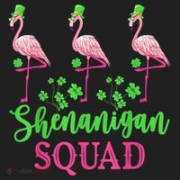 Shenanigan Squad Irish Flamingo Leprechaun St Patrick's Day Women's Sweatshirt thumb 2