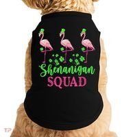Shenanigan Squad Irish Flamingo Leprechaun St Patrick's Day Doggie Tank thumb 0