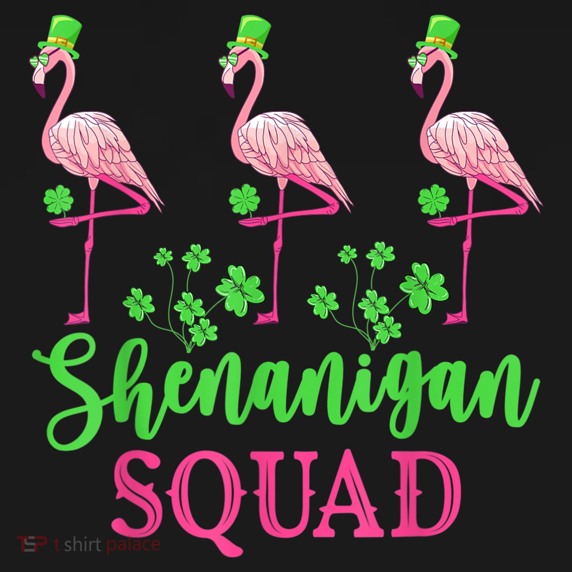Shenanigan Squad Irish Flamingo Leprechaun St Patrick's Day Doggie Tank