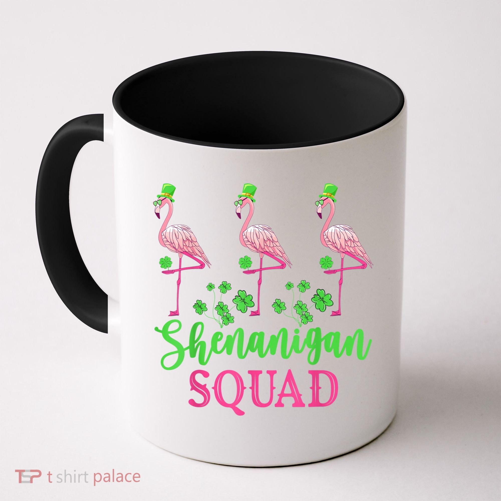 Shenanigan Squad Irish Flamingo Leprechaun St Patrick's Day Coffee Mug