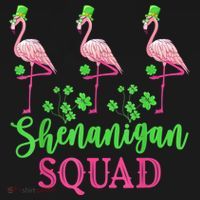 Shenanigan Squad Irish Flamingo Leprechaun St Patrick's Day Women's Hoodie thumb 2