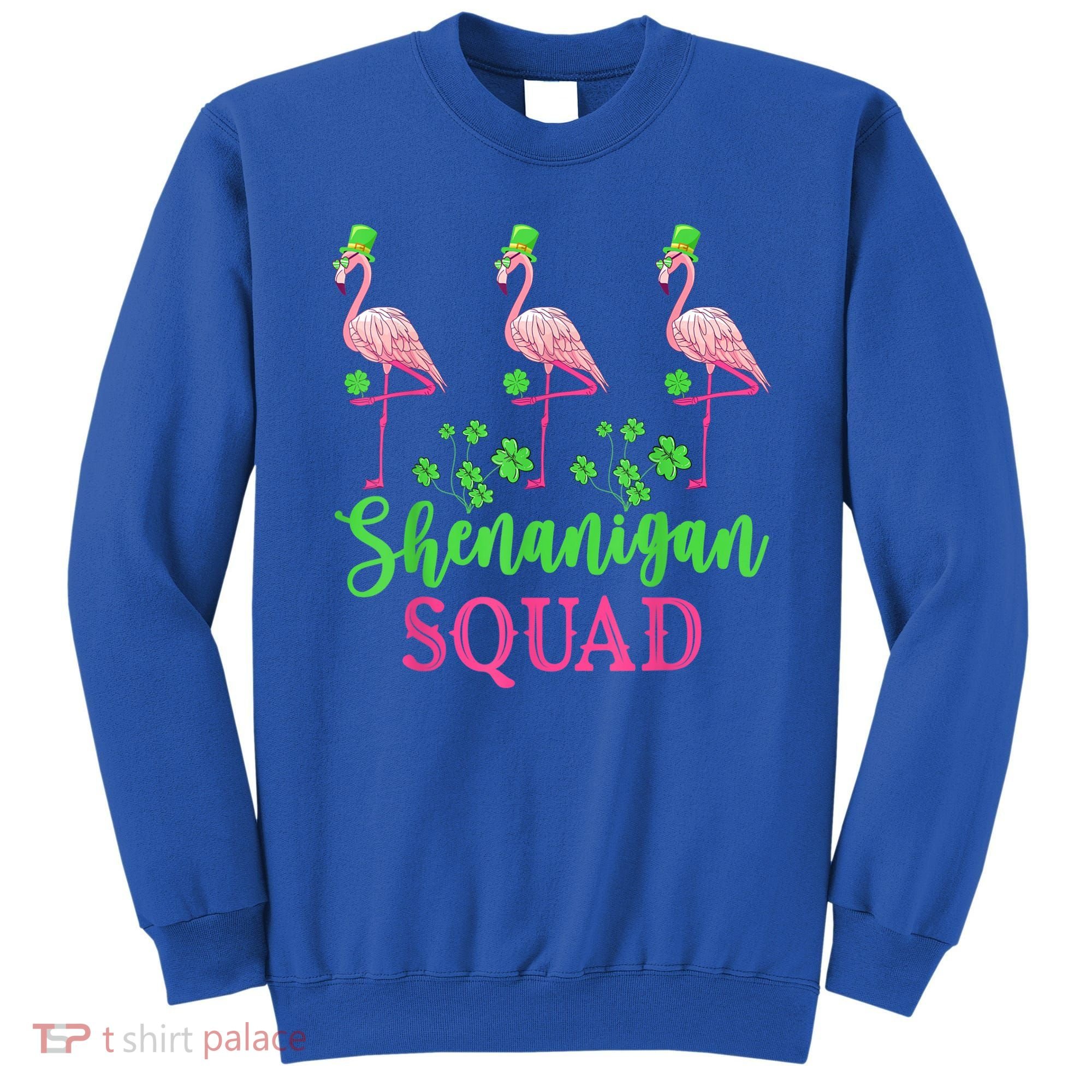 Shenanigan Squad Irish Flamingo Leprechaun St Patrick's Day Sweatshirt