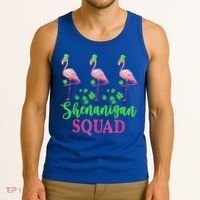 Shenanigan Squad Irish Flamingo Leprechaun St Patrick's Day Tank Top thumb 3
