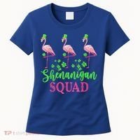 Shenanigan Squad Irish Flamingo Leprechaun St Patrick's Day Women's T-Shirt thumb 0