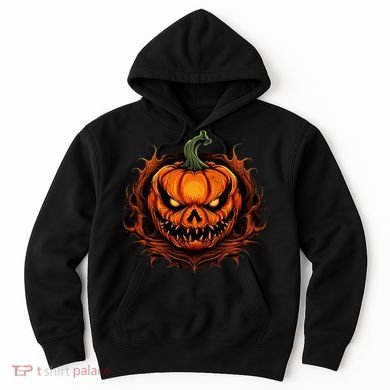 Scary Spooky Jack O Lantern Face Pumpkin Halloween Hoodie
