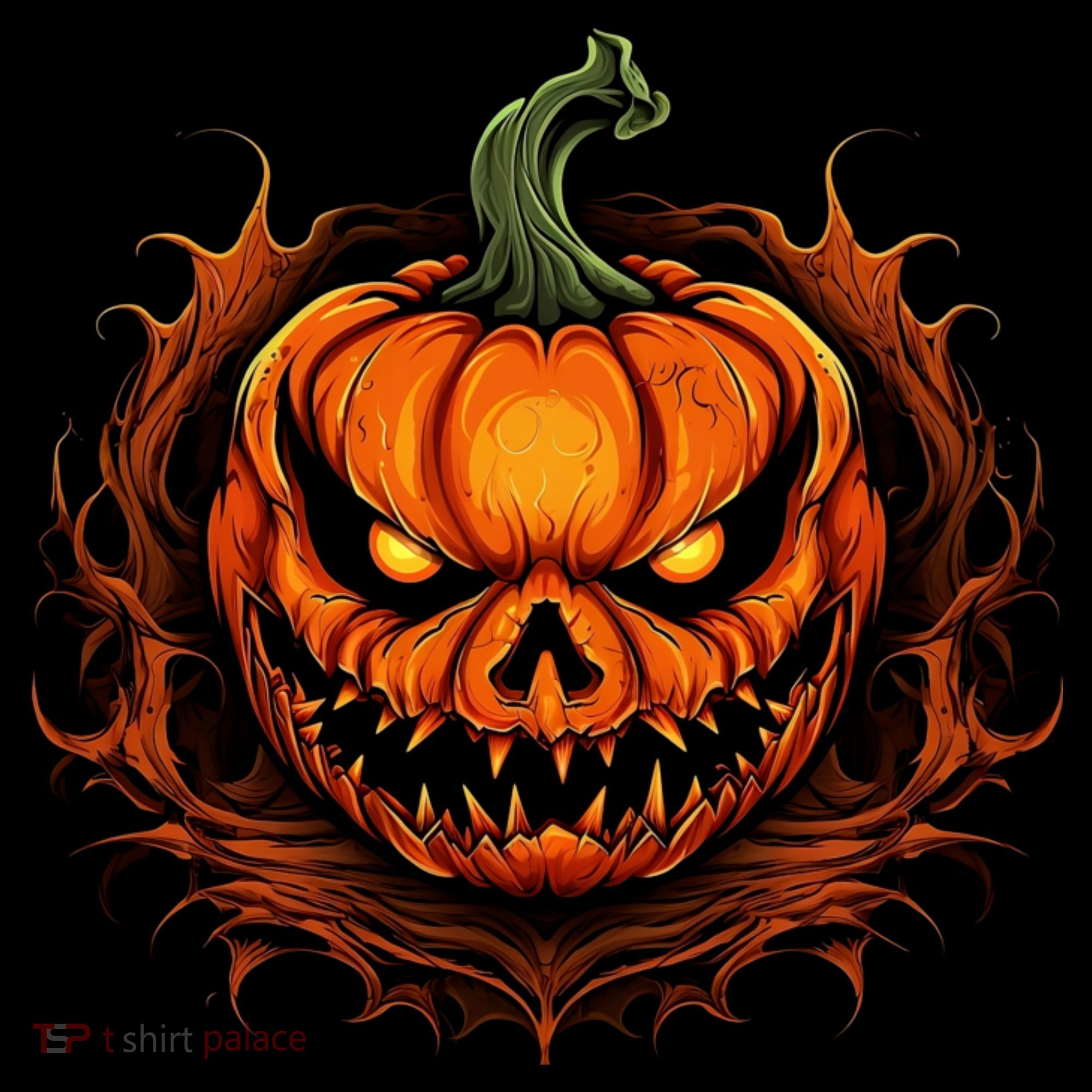 Scary Spooky Jack O Lantern Face Pumpkin Halloween Long Sleeve Shirt