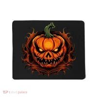Scary Spooky Jack O Lantern Face Pumpkin Halloween Mousepad thumb 0
