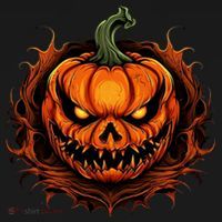 Scary Spooky Jack O Lantern Face Pumpkin Halloween Women's Tank Top thumb 5