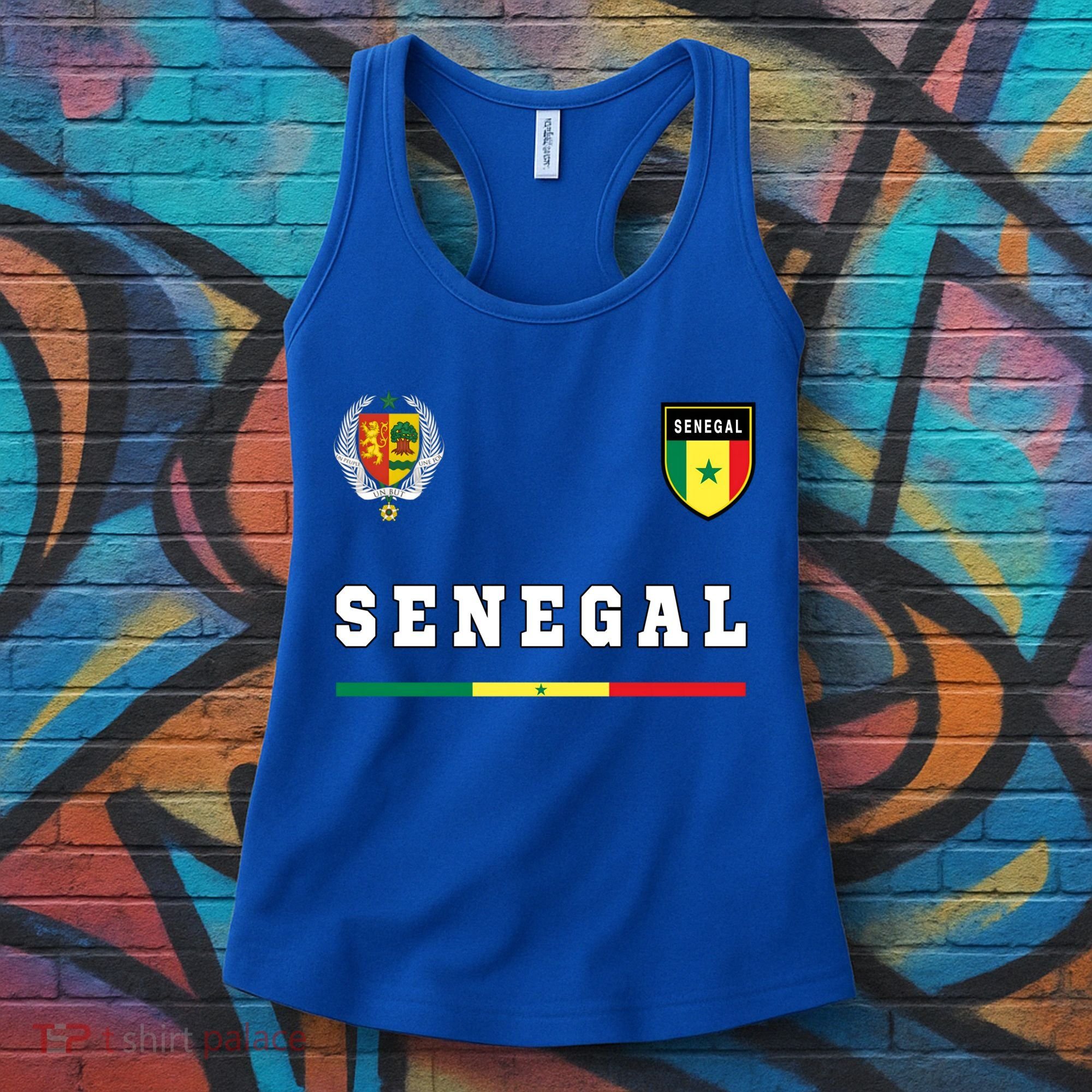 Senegal Sport/soccer Jersey Tee Flag Football Dakar Gift Women's Tank Top