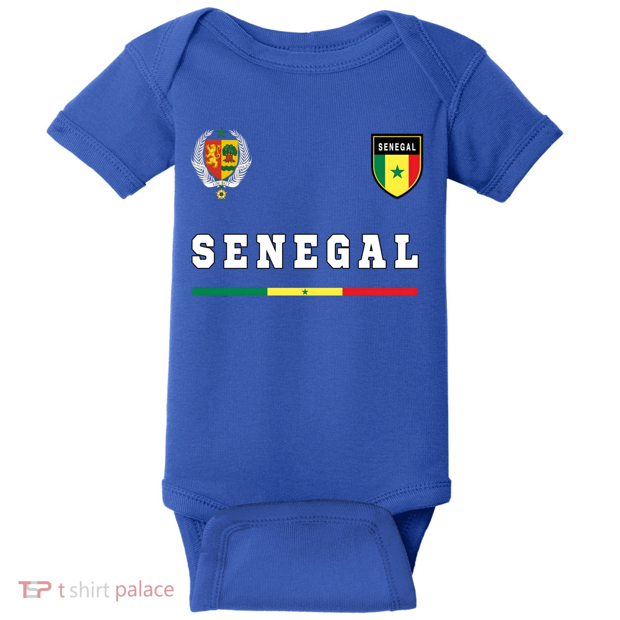 Senegal Sport/soccer Jersey Tee Flag Football Dakar Gift Baby Bodysuit