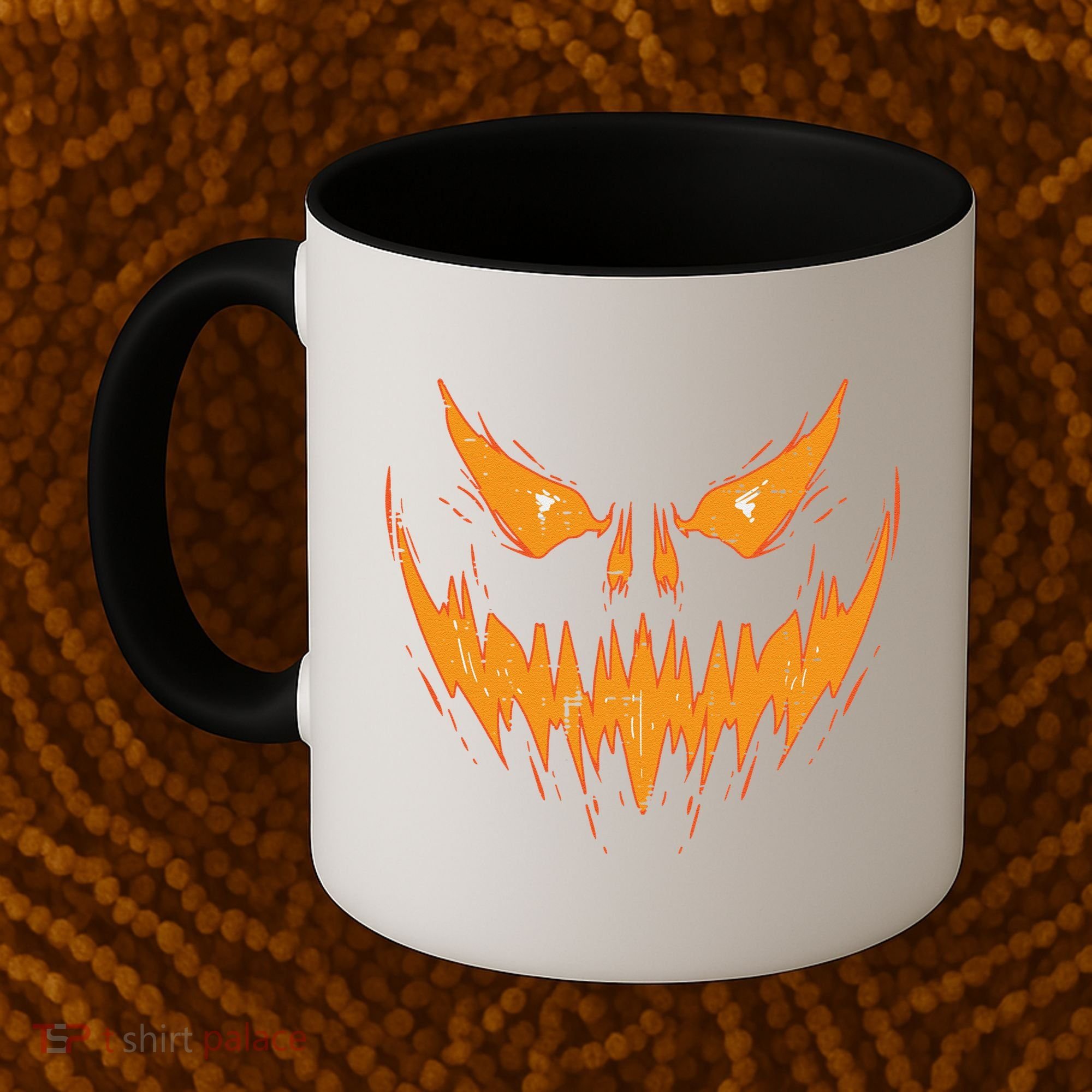Scary Spooky Jack O Lantern Face Pumpkin Halloween Funny Coffee Mug