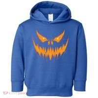 Scary Spooky Jack O Lantern Face Pumpkin Halloween Funny Toddler Hoodie thumb 0