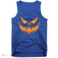 Scary Spooky Jack O Lantern Face Pumpkin Halloween Funny Tank Top thumb 0