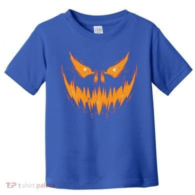 Scary Spooky Jack O Lantern Face Pumpkin Halloween Funny Toddler T-Shirt