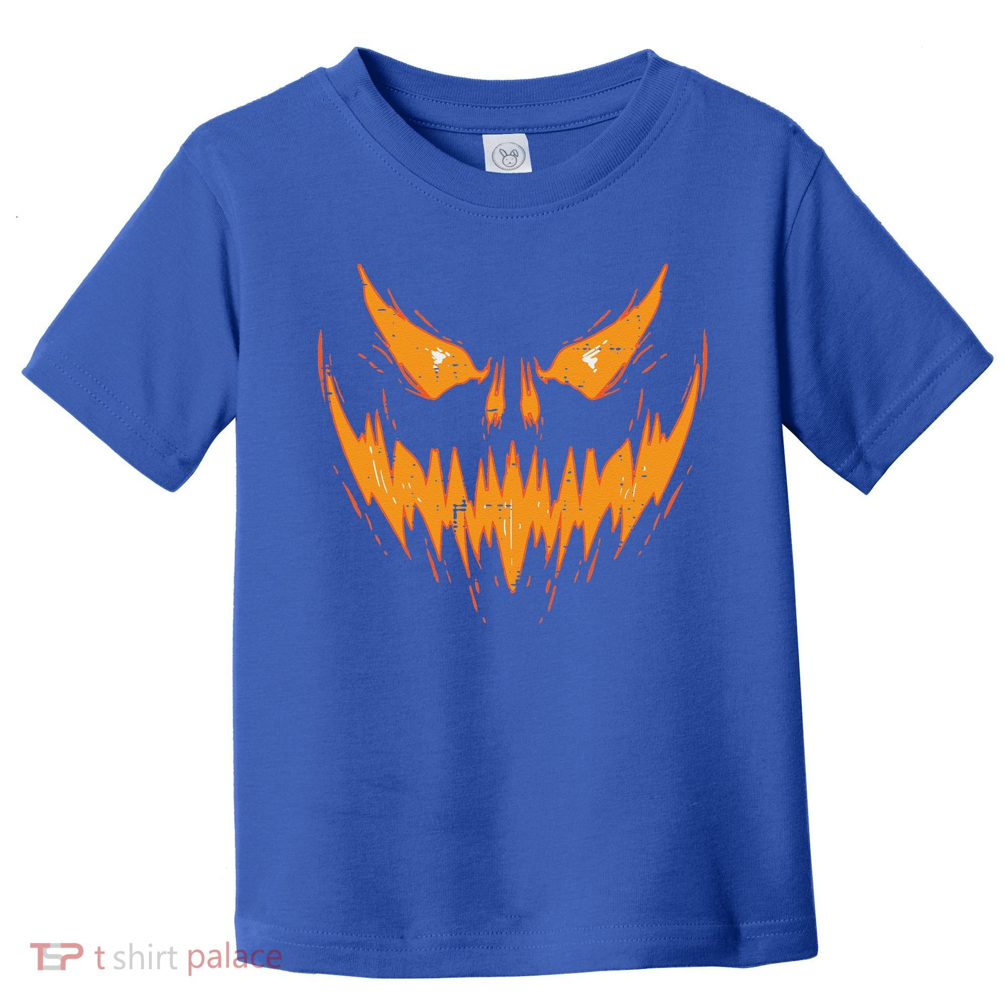 Scary Spooky Jack O Lantern Face Pumpkin Halloween Funny Toddler T-Shirt