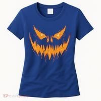 Scary Spooky Jack O Lantern Face Pumpkin Halloween Funny Women's T-Shirt thumb 0